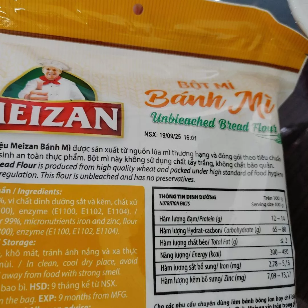 thành phần protein bột mì meizan
